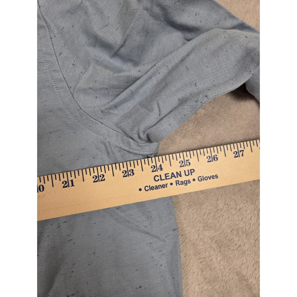 New Untuckit Shirt Mens XXL 2XL Slim Fit Chambray Neps Light Blue - Picture 7 of 9